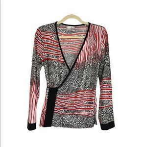 Joseph Ribkoff Cheetah Print Wrap Top